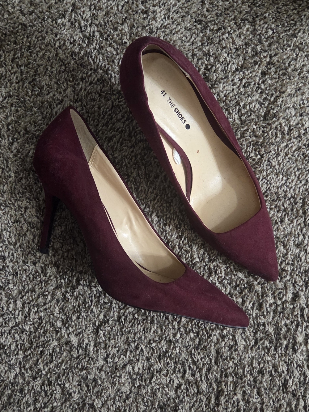 Elegant Women's Pointed-Toe Pumps in Burgundy